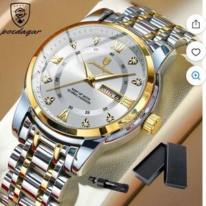 Men's Watch Elegant Date Week Waterproof
Luminous Quartz Stainless Steel